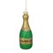 NorthLight 34294704 5 in. Glass Champagne Bottle Christmas Ornament, Gold &#x26; Green